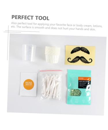 Minkissy Nose Hair Removal Wax Set - Gentle Wax for Easy Nose Hair Removal - Complete Kit with Applicators & Wooden Pins - Buy Online on GoSupps.com