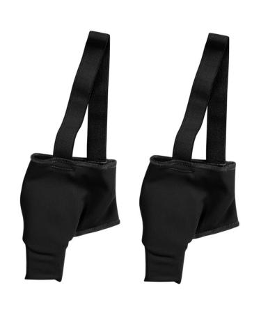 1 Pair Hallux Valgus Sleeve Bunion Spacer Bunion Support Toe Thumb Brace Hammertoe Splint Thumb Protector Bunion Toe Cover Toe Isolation Separators Toe Appliance Correctors Cushion Black 9.8x7cm