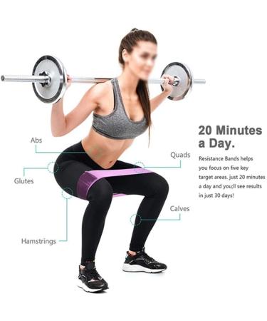 Anti-Slip Resistance Band Home Fitness Pilates Hip Circle Booty Elastic Training Yoga Band Workout (D 1) - Buy Online on GoSupps.com