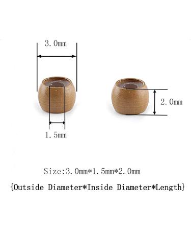 500PCS Nano Rings Silicone Lined 3mm Hair Extension Beads - Light Brown #11 - Buy Online on GoSupps.com