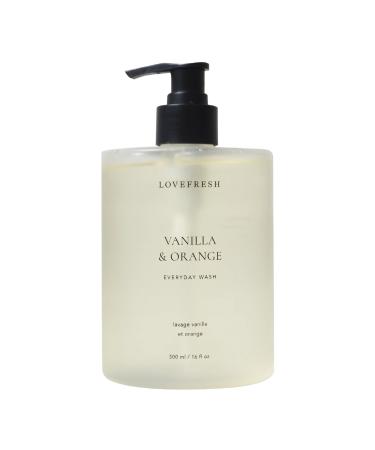 Natural Everyday Wash | Handmade All-Natural Non-Toxic Clean Beauty (Vanilla & Orange 16 fl oz | 500 ml)