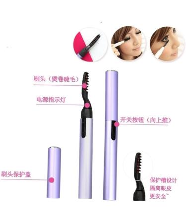 Balacoo Heated Eyelash Curler - Quick Natural Curling Mini Electro-Thermal Eyelash Curler in Purple | Perfect for Beautiful Lashes Worldwide - Buy Online on GoSupps.com