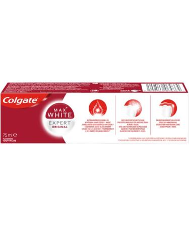 Colgate Max White Expert Original Toothpaste 75ml - Whitening Toothpaste & 400ml Mouthwash for Bright White Teeth | International Shipping - Buy Online on GoSupps.com