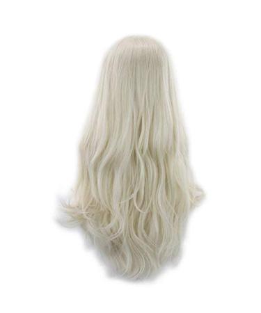 BGHJUE Blonde Lace Front Wig - 26-Inch Silk Straight Heat Resistant Synthetic Wig for Women - Glueless & Stylish - Buy Online on GoSupps.com