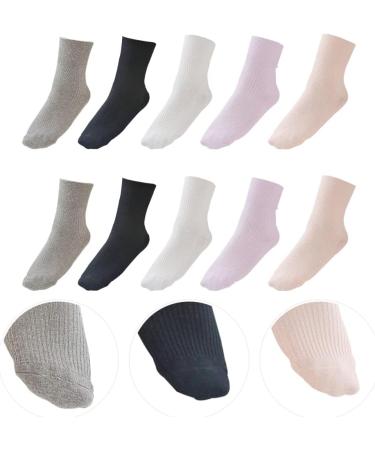 Healifty 5 Pairs Diabetic Socks for Elderly, Nursing, Pregnant Women - Non Slip Gripper Socks - Diabetic Care Supplies (Mixed Color) - Buy Online on GoSupps.com