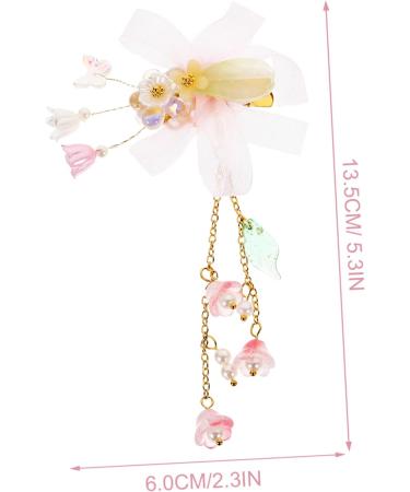 Beaupretty 2 Pairs tassel flower hair clip chinese hair accessories hair gems for women pink flower hair clip hair clips for kids girls hair clips small hair clips child Hairpin the flowers - Buy Online on GoSupps.com
