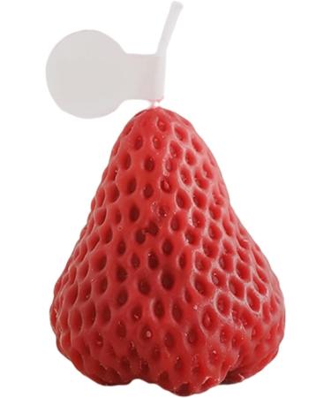 Red Fullbond Aromatherapy Candle - Scented Candles Gift Adorable Strawberry Shape Air Clean Eradicate Odor Fruit Festival Candle for her Aromatherapy Candles Mother's Day