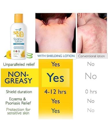 Skin MD Shielding Lotion 4oz + SPF 15 - Eczema & Psoriasis Relief for Face Body & Hands | Best Dry Skin Remedy - Buy Online on GoSupps.com