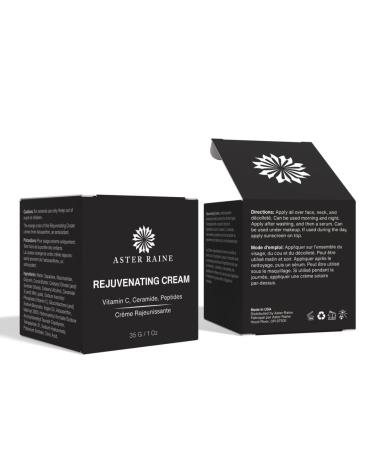 Aster Raine Rejuvenating Cream - Face Moisturizer Anti Aging for Women and Men with Astaxanthin Vitamin C Ceramide Peptides - Day & Night Cream for Eyes - Hydrating Facial Cream for Dry Skin - 1oz - Buy Online on GoSupps.com
