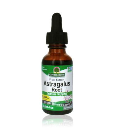 Nature's Answer Astragalus Root Alcohol Free Herbal Supplement 1 Ounce ( 2 Pack ) | Immune Support | Promotes Cardiovascular Health | Natural Stress Reliever 1 Fl Oz (Pack of 2)