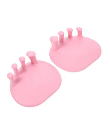 1 Pair Toe Splitter Thumb Splint Thumb Protector Silicone Gel Correct Hip Stretcher Hammer Toe Splint TPR Toe Separators Foot Correctors Toe Separators Miss Fashionable Pink 11X10X6CM