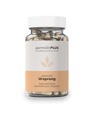 Spermidine capsules origin - 3.0 mg of spermidine in pure pharmacy quality |Natural wheat seed powder |Spermidine high dose & vegan |Excellent bioavailability |spermidinplus - Buy Online on GoSupps.com