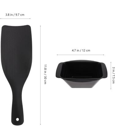 Minkissy 1 Set Hair Coloring Tools Hair Dying Cream Bowl Highlighting Board with Teeth Hair Colour Board Highlight Board for Hair Barber Salon Hairdressing Tools Modeling Abs Balance Board Black - Buy Online on GoSupps.com