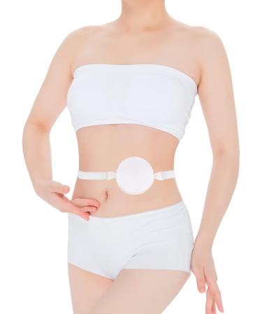 COHEALI Ostomy Shower Cover | Silicone Stoma Bath Cover with Adjustable Belt | Colostomy Supplies in White - Buy Online on GoSupps.com