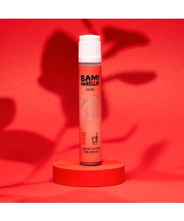 BAM! Parella Liquid Edible Glitter - Red Swirl for Drinks | World s First 2024 | Perfect for Parties | Tasteless Cocktail Glitter & Spray - Buy Online on GoSupps.com