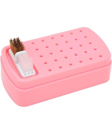 Nail Drill Bit Cleaning Brush Holder Portable 30 Hole Nail Drill Bit Holder Dustproof Space Saving for Nail Salon (Pink) - Buy Online on GoSupps.com
