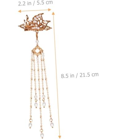 minkissy 1 Pair Antique Headdress Wedding Hair Clip Hair Side Clip Tassel Headpiece Tassel Headdress Decorative Hair Clips Pearl Hair Pin Bride Hair Clip Imitation Pearls Vintage Walk Miss - Buy Online on GoSupps.com
