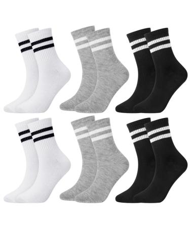 Apricitie 6 pairs of tennis socks for women sports socks women 35-38 running socks tennis sports socks for women