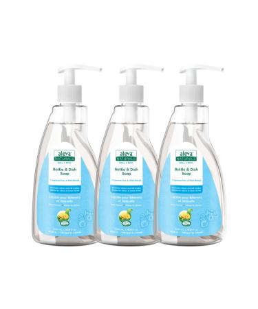Aleva Naturals Hypoallergenic Bottle and Dish Wash Liquid - Plant-Based and Fragrance-Free Formula Dish Soap to Clean Baby Feeding Cups and Breast Pumps- 1.5L PACK (500ml x 3)