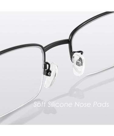 Lightweight Titanium Alloy Half-Frame Business Reading Glasses for Men | Blue Light Blocking 3.0x Gold Readers - International Shipping Available - Buy Online on GoSupps.com