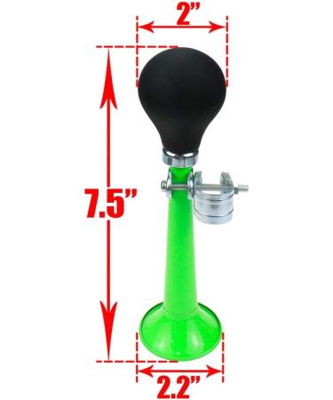 Bugle Horn Kids Bike Horn - Vintage Aluminum Alloy Air Horn for Vehicles, Bicycles, Golf Carts - Green - Buy Online on GoSupps.com