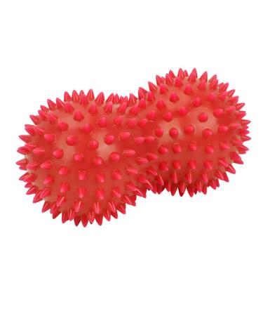 PVC-Erdnuss-Stuchel massage ball for the back footmuff fitness muscle massage ball fitness fascia muscle relaxation acupressure stitch handle hedgehog (red)