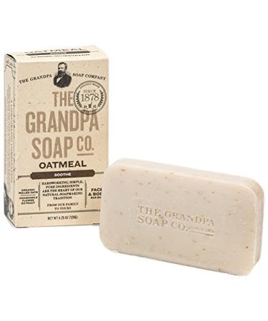 Grandpa's Old Fashioned Oatmeal Bar Soap for Face and Bath  3.25 Ounce