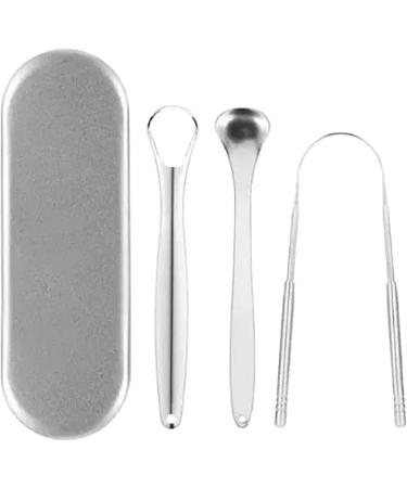 Ergonomic Stainless Steel Tongue Scraper | Effective Bad Breath Remover | International Shipping - Buy Online on GoSupps.com