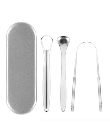 Tongue scraping for adults and children - ergonomic t -shaped tongue scraper made of stainless steel - mouth care tongue scraps and tongue cleaner - tongue blade made of stainless steel