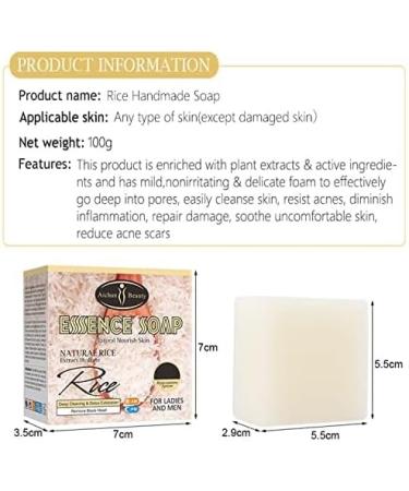  G n rique 100g Cleansing Rice Soap - Essence Soap with Rice Extract for Face Restores Natural Radiance Brightens Reduces Visible Signs of Aging - Buy Online on GoSupps.com