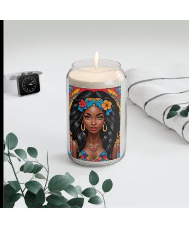 Eco-Friendly Scented Candles 3 Scents - Vanilla Bean Comfort Spice Sea Breeze Natural Soy Wax Reusable Glass Vessel (Vanilla Bean)