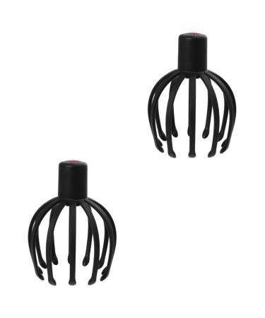 TOVINANNA 2 STK head massager Electrically scalp massager scalp massager massage for the back neck massage blacki peeling for the scalp treatments against hair loss shock