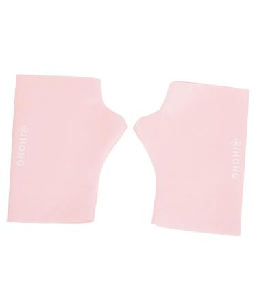 Ipetboom UV Gloves 1 Pair Gloves Suede Student Light Manicure Pink UV Protection Gloves