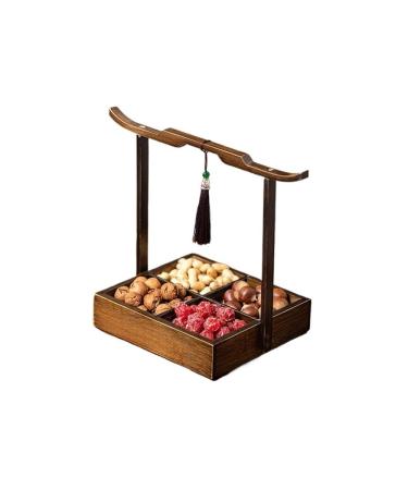 Fruit Plates, Retro Style Fruit Plate, Living Room, Coffee Table, Household, New Chinese Wedding Candy Compartment Tray, Tea Snacks, Dried Fruit Snack Box,