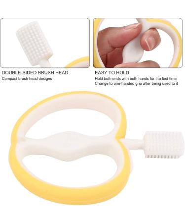 Silicone Toothbrush Training Oral Care Teeth Cleaning Brush Fruit Shape Infants Baby(yellow) - Buy Online on GoSupps.com