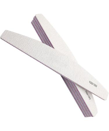 dijiusidy Nail File Half Moon Shaped Home Salon Personal Care Manicure Shaping Accessory Polishing Strips Dual-sided Pedicure Tool 100/180 - Buy Online on GoSupps.com