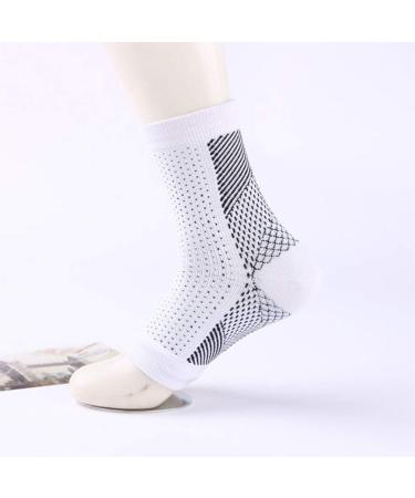 Buy Healifty Plantar Fasciitis Ankle Support Socks - X/XL - 2 Pairs (White/Black) for International Shipping | Best Comfort & Relief - Buy Online on GoSupps.com