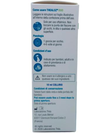 Buy Thealoz Duo Sol Okular 10ml - Hydrating Eye Drops for Dry Eyes | Fast International Shipping - Buy Online on GoSupps.com