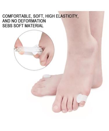 White Silicone Toe Separators for Hallux Valgus & Ectropion - D3P4 External Care Tool for Little Toe - Buy Online on GoSupps.com