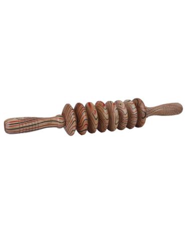 Homsfou muscle roller stick Neck massage devices wooden tool neck massage relief belly arm stick leg muscle body handheld foot abdominal massage device Roller massage device