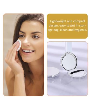 SHERCHPRY 2 Sets Powder Puff Storage Box | Cosmetic Powder Case with Sifter Lids for Loose Powder & Makeup | Travel-Friendly Compact in Pink & Silver - Buy Online on GoSupps.com