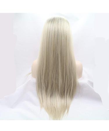 SHIYID Brown Blonde Long Silky Straight Synthetic Lace Front Wig - Heat Resistant Fiber for Women - Buy Online on GoSupps.com
