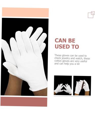 16 Pairs White Cotton Gloves Tool Gloves Black Cotton Gloves Warm Gloves Cotton Inspection Gloves Ladies Mittens Polishing Gloves Industrial Gloves Soft Jewelry Work - Buy Online on GoSupps.com