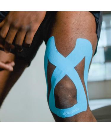 Spidertech Cotton Kinesiology Tape for Knee Support - Pre-Cut 4 Pack for Athletes & Physiotherapists - Pain Relief Black  - Buy Online on GoSupps.com