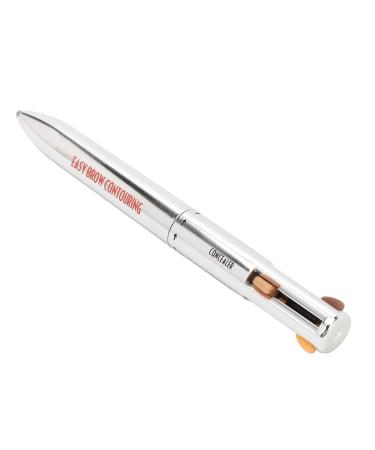 Eyebrow Contour Pen 0.4g Longlasting Portable Concealer 4 in 1 Eyebrow Contour 4 Colors for Eye Makeup (2# Medium)
