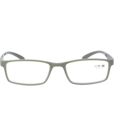 Elegant Filigran Reading Aid - Matt Plastic Timeless Shape Grey Case & 3.00 Dpt - International Shipping Available - Buy Online on GoSupps.com