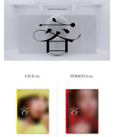 Solar - : FACE Persona ver. (1st Mini Album) Album+Pre Order Limited Benefits+CultureKorean Gift(Decorative Stickers Photocards Top Loader Stcikers) - Buy Online on GoSupps.com