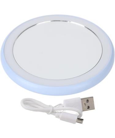 LED Lighted Travel Makeup Mirror Compact Dimmable Pocket Mirror Portable Handheld Makeup Mirror with Light USB Rechargeable Round Small Mirror for Purse Pocket Travel and Sky blue - Buy Online on GoSupps.com