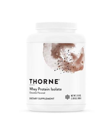 Thorne Research - Whey Protein Isolate - Easy-to-Digest Whey Protein Isolate Powder - NSF Certified for Sport - Chocolate - 31.9 Oz