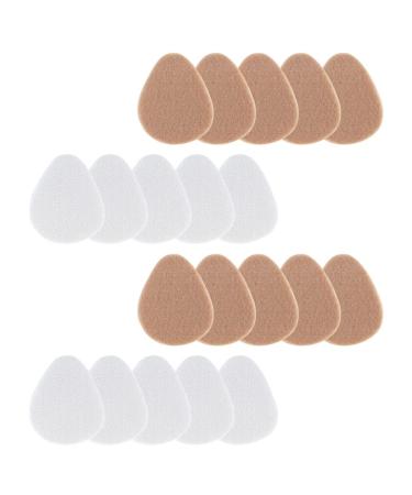 FOMIYES 10 Pairs Forefoot Pad Front Foot Cushions Shoe Insole Pads Metatarsal Sleeve Half Foot Mat Front Foot Pad High Heel Pads Anti-Skid Insole Pads Spherical Sock Wool Fleece White
